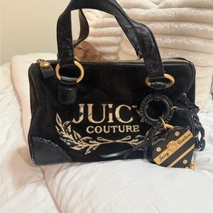 Juicy Couture Black and Gold Satchel